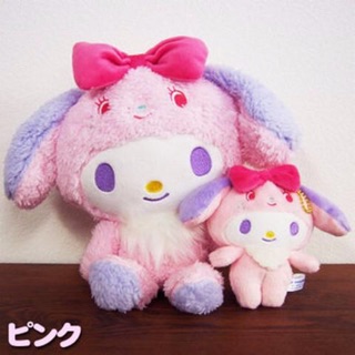 แท้ 100% จากญี่ปุ่น เซ็ตคู่ ตุ๊กตา ซานริโอ้ มาย เมโลดี้ Sanrio My Melody Pink Stuffed Animals &amp; Mascots Plush Doll