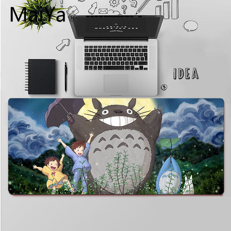 แผ่นรองเมาส์-คีย์บอร์ด-ขนาดใหญ่-ลายการ์ตูนอนิเมะ-my-neighbour-totoro-คุณภาพสูง