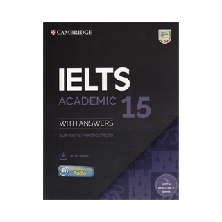 หนังสือ CAMBRIDGE IELTS 15 ACADEMIC:SB+ANS+AUDIO DOWNLOAD CODE