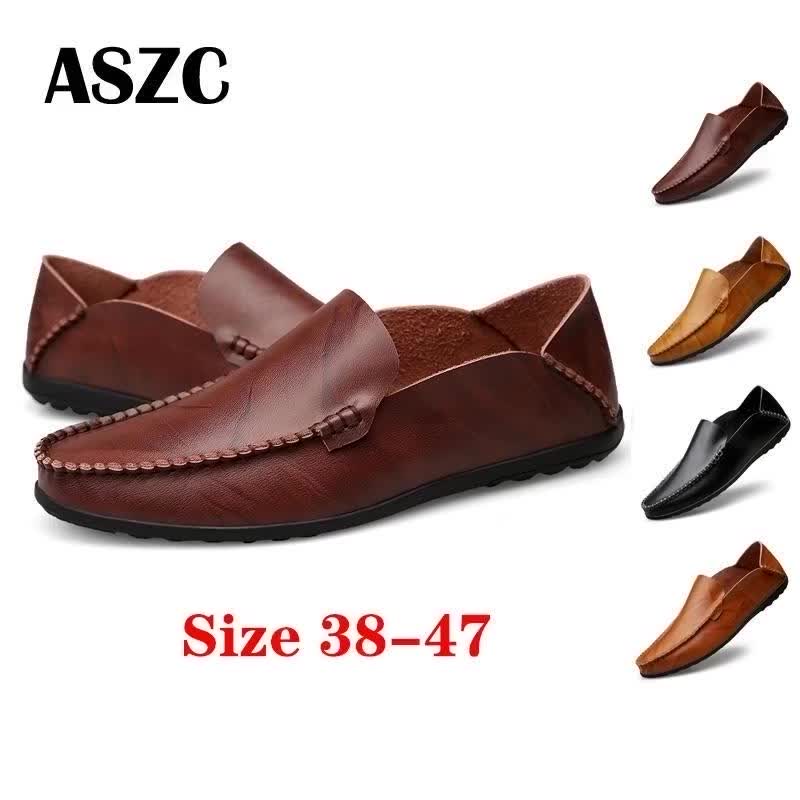 aszc-รองเท้าโลฟเฟอร์ลําลอง-หนังวัว-สําหรับผู้ชาย-4-สี-มูราห์-ขนาด-38-47