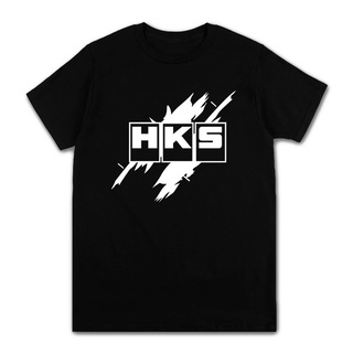 [S-5XL] เสื้อยืดแขนสั้นลําลอง ผ้าฝ้าย พิมพ์ลายตัวอักษร HKS แฟชั่นฤดูร้อน สําหรับผู้ชาย
