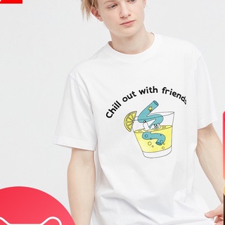 ผ้าฝ้าย 100%Uniqlo UT เสื้อยืดแขนสั้น พิมพ์ลาย Snoopy UTGP PEANUTS สําหรับผู้ชาย ผู้หญิงS-3XL