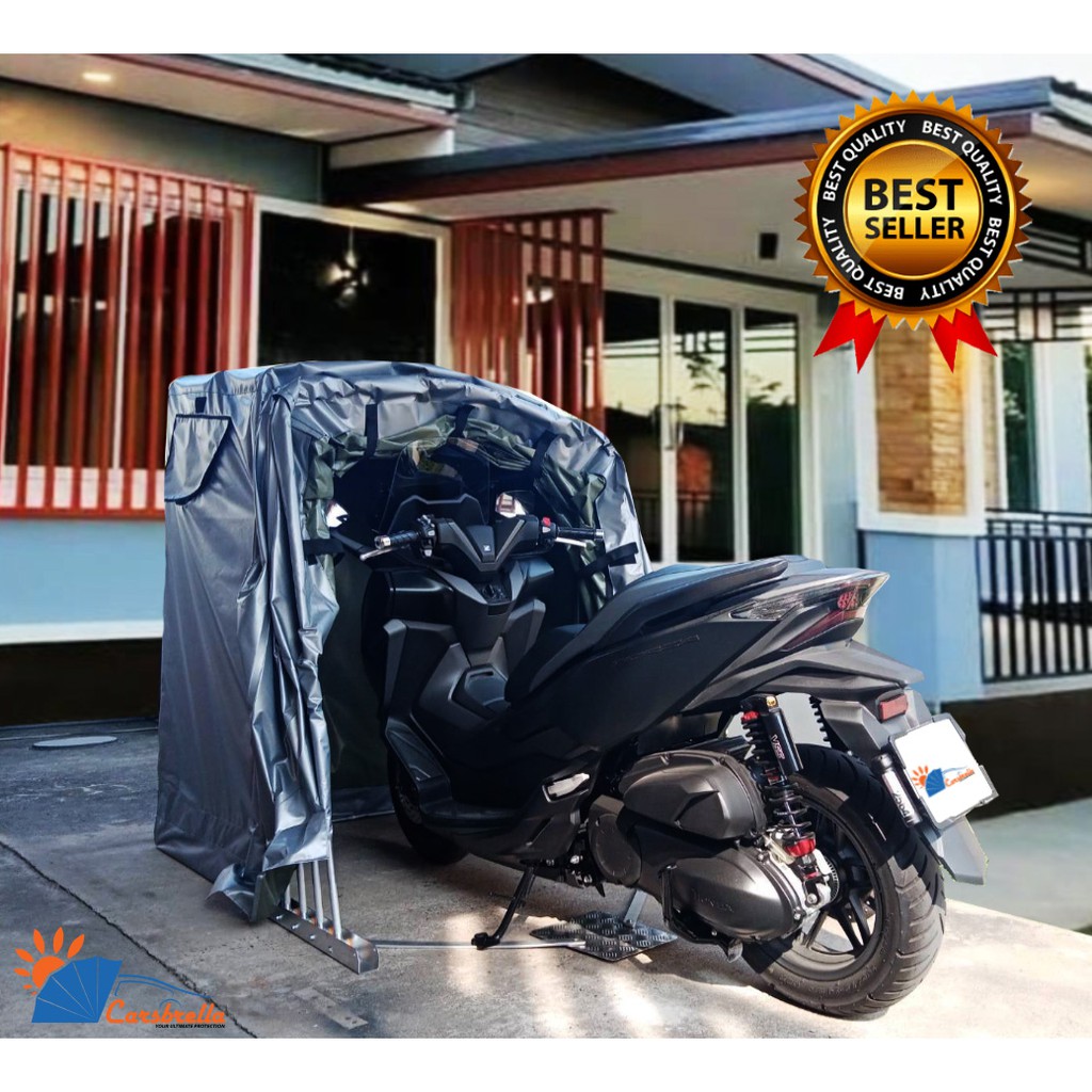 เต็นท์จอดรถมอเตอร์ไซค์-โรงจอดรถพับได้-carsbrella-รุ่น-scoot-สำหรับรถมอเตอร์ไซค์ขนาดเล็ก