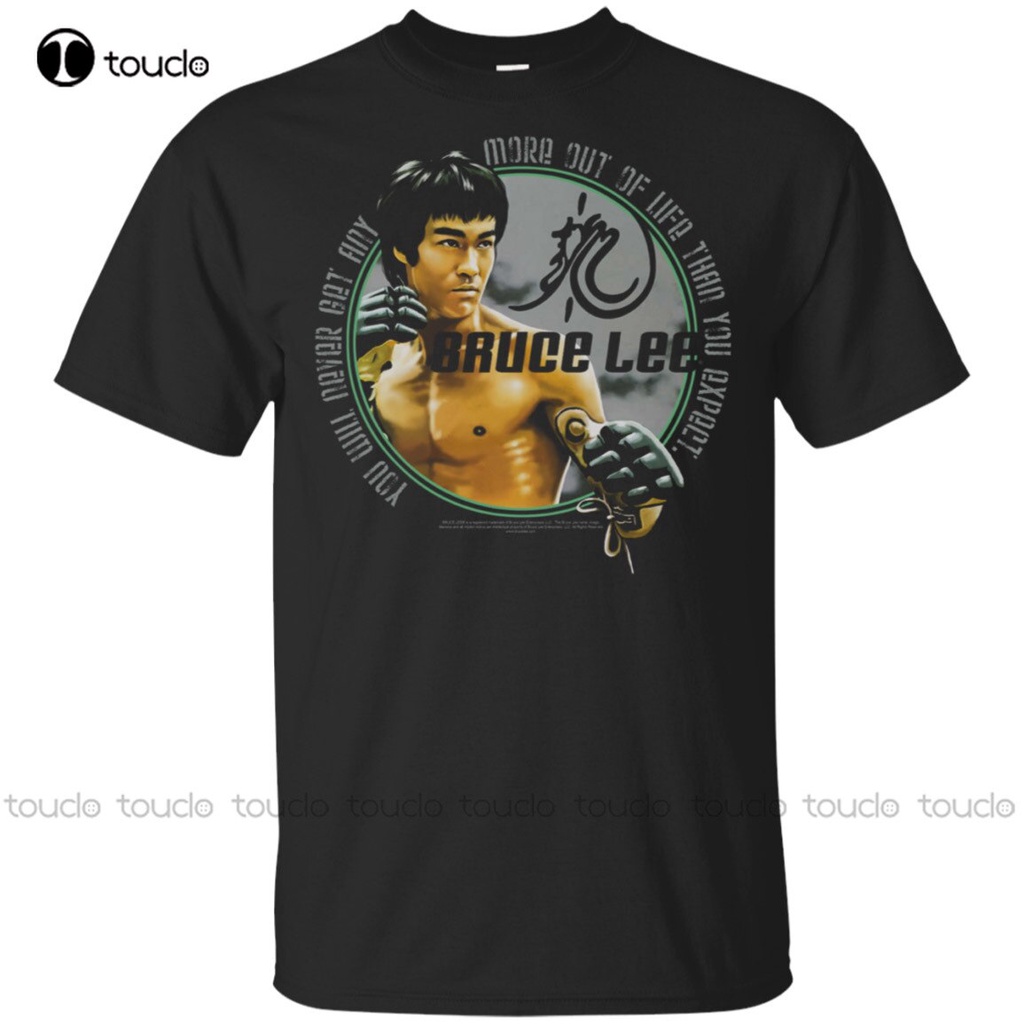 เสื้อยืด-ผ้าฝ้าย-แขนสั้น-พิมพ์ลายมังกร-bruce-lee-expectione-สีดํา-คุณภาพสูง-สําหรับผู้ชาย