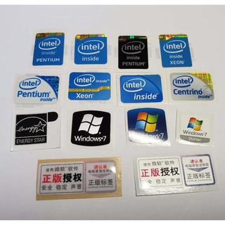 ราคา[Super fine metal sticker] Intel intel Windows7 genuine authorized label XEON ENERGY STAR inside PENTIUM sticker