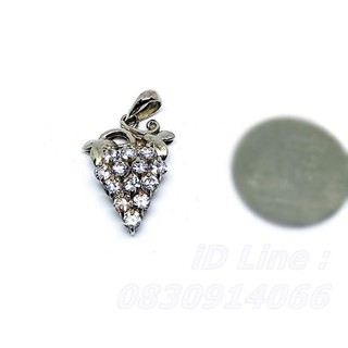 จี้ องุ่น ตัวเรือนเงินแท้ พลอย white topaz