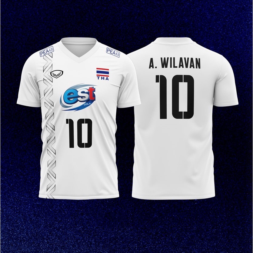 เสื้อวอลเลย์บอลทีมชาติไทยแบบปรับแต่งได้-สมบูรณ์