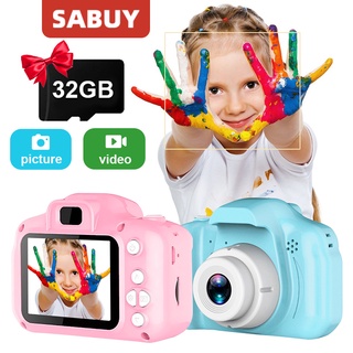 SABUY X2 กล้องถ่ายรูปสำหรับเด็ก กล้องถ่ายรูปเด็กตัวใหม่ ถ่ายได้จริง 800W พิกเซล กล้องดิจิตอลสำหรับเด็ก ถ่ายรูป ถ่ายวีดีโอ ของเล่น