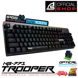 ภาพหน้าปกสินค้าSIGNO E-Sport RGB Mechanical Gaming Keyboard TROOPER รุ่น KB-771 (Blue Optical Switch) (เกมส์มิ่ง คีย์บอร์ด) ที่เกี่ยวข้อง