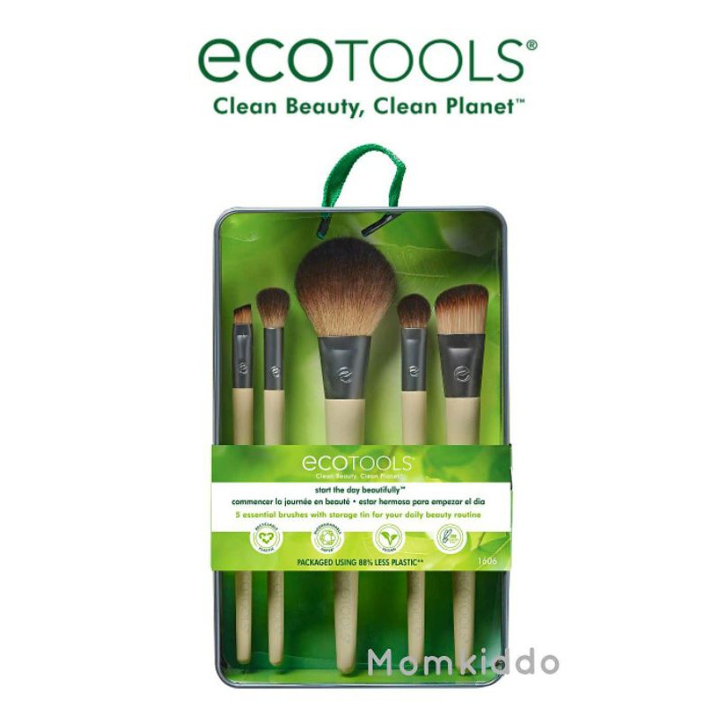 ของแท้100-ชุดแปรงแต่งหน้า-ตา-ecotools-start-the-day-beautifully-defined-eye-kit-5-piece-set-amp-storageพร้อมกล่องเก็บ