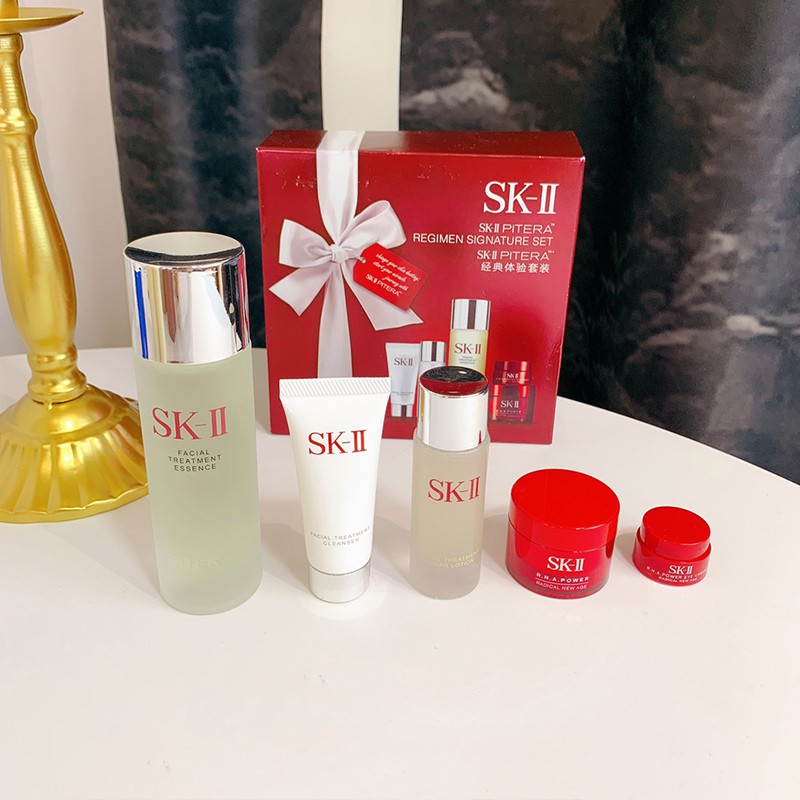 ภาพสินค้าJapan SK2 / SK-II / SKII skin care set fairy water กล่องห้าชิ้น / โทนเนอร์ / โลชั่น / อายครีม / ครีมทาหน้า / คลีนเซอร์ จากร้าน littlebeauty1 บน Shopee ภาพที่ 1