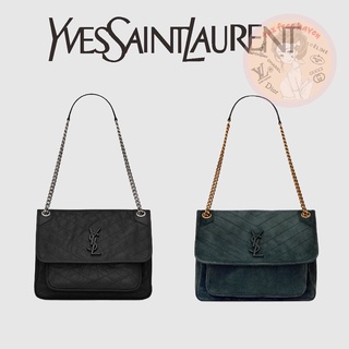 Shopee เครื่องใช้ในบ้าน ราคาถูก ของแท้ 100% 🎁 Yves Saint Laurent Brand New NIKI Medium Folding Vintage Leather Tote Bag