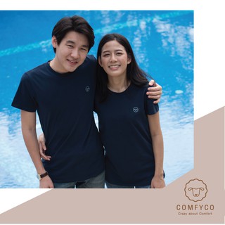 COMFYCOเสื้อยืด ทรงตรง คอกลม - เนื้อผ้าคอตตอน100% เกรดนิ่มพิเศษ ผ้านิ่มมาก ใส่สบายสุด เสื้อยืดผ้านิ่ม ใส่ได้ทั้งชาย/หญิง