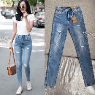 JH1741#สกินนี่ยีนส์ มีS-XL#Jeans house