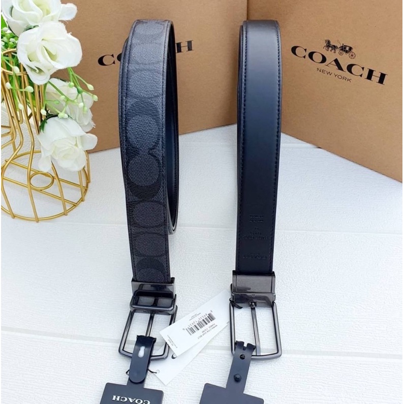 เข็มขัดชาย-modern-harness-cut-to-size-reversible-signature-coated-canvas-belt-coach-f64825-charcoal-black-ลายซีสีเทาดำ