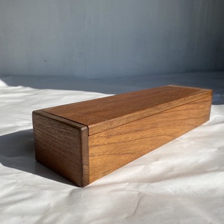 [ไม้สักแท้100%] กล่องไม้สัก กล่องตะเกียบ ช้อน ส้อม กล่องไม้อเนกประสงค์