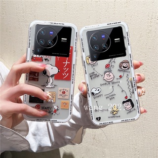 2022 New Phone Case เคสโทรศัพท VIVO X80 Pro X70 Pro 5G เคส Casing Cartoon Snoopy Cute Fashion Ultra-thin Silicone Soft Case Back Cover