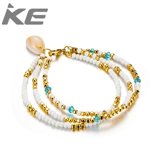 Jewelry Colored Rice Beads and Shell Anklets Handcrafted Foot Ornaments for girls for women lo
