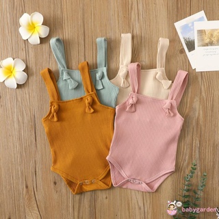 Babygarden- ชุดรอมเปอร์ บอดี้สูท สายคล้องปรับได้ สีพื้น แฟชั่นฤดูร้อน สําหรับเด็กผู้หญิง 0-24 เดือน