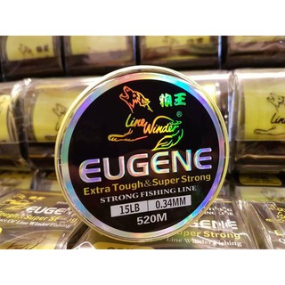 สายเอ็นโหลด Engene สายเอ็น หมาป่า รุ่น ยูจิน LINE WINDER EUGENE เบอร์ 13/15/22/25/28/32/44 lb สาย สีเหลือง