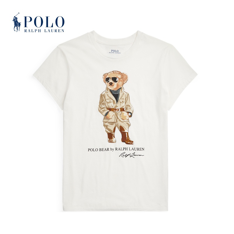 เสื้อยืดอินเทรนด์ผู้ชายอินเทรนด์ผู้หญิงralph-lauren-ralph-lauren-เสื้อโปโลแขนสั้นพิมพ์ลายหมีสําหรับสตรีs-3xl