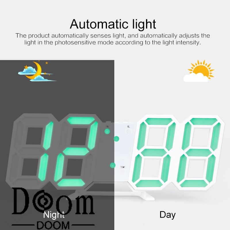 นาฬิกาปลุกดิจิตอลมัลติฟังก์ชั่น-3d-led-แจ้งเตือนด้วยเสียงดิจิตอล