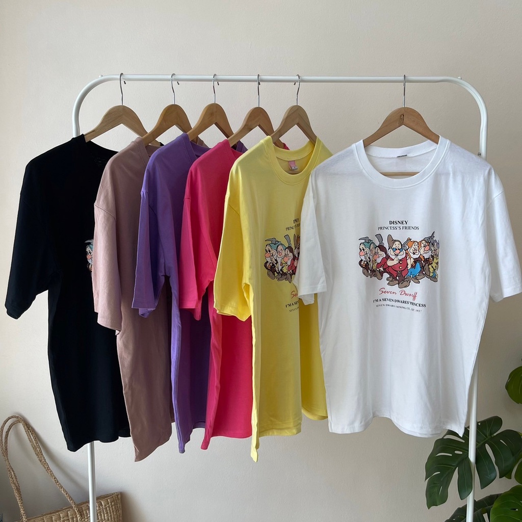 เสื้อยืดคอกลมแขนสั้นสกรีนลายน่ารัก-ยิดdn