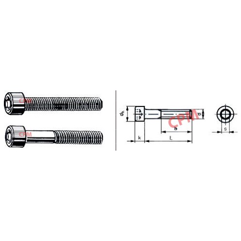 สกรูหัวจมสแตนเลส-เกลียวมิล-304-m2