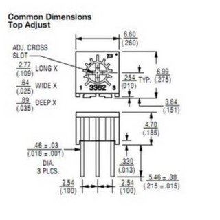 VR Variable Resistor ตัวต้านทานปรับค่าได้ [Trimpot]แพ็ค5ตัว | Shopee ...