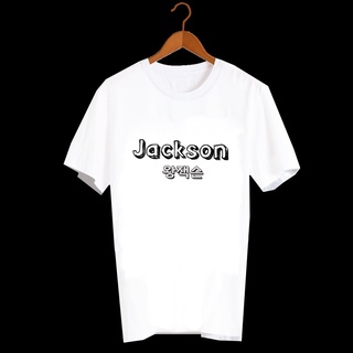 เสื้อยืดสีขาว สั่งทำ เสื้อยืด Fanmade เสื้อแฟนเมด เสื้อยืดคำพูด เสื้อแฟนคลับ FCB89- jackson wang แจ็คสัน หวัง
