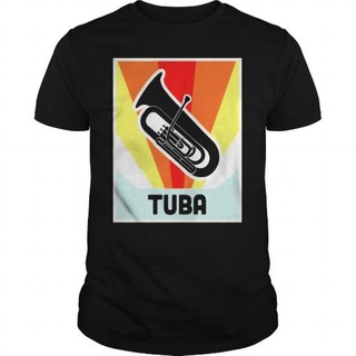 เสื้อยืดวินเทจTuba1 เสื้อท็อปส์ สไตล์วินเทจย้อนยุคS-5XL