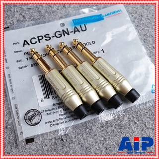 แพ็ค4ตัว AMPHENOL ACPS-GN-AU phone stereo เงินขั้วทอง ปลั๊กไมค์สเตอริโอ P.MIC ST ปลั๊กไมค์STขั้วทอง เอไอ-ไพศาล