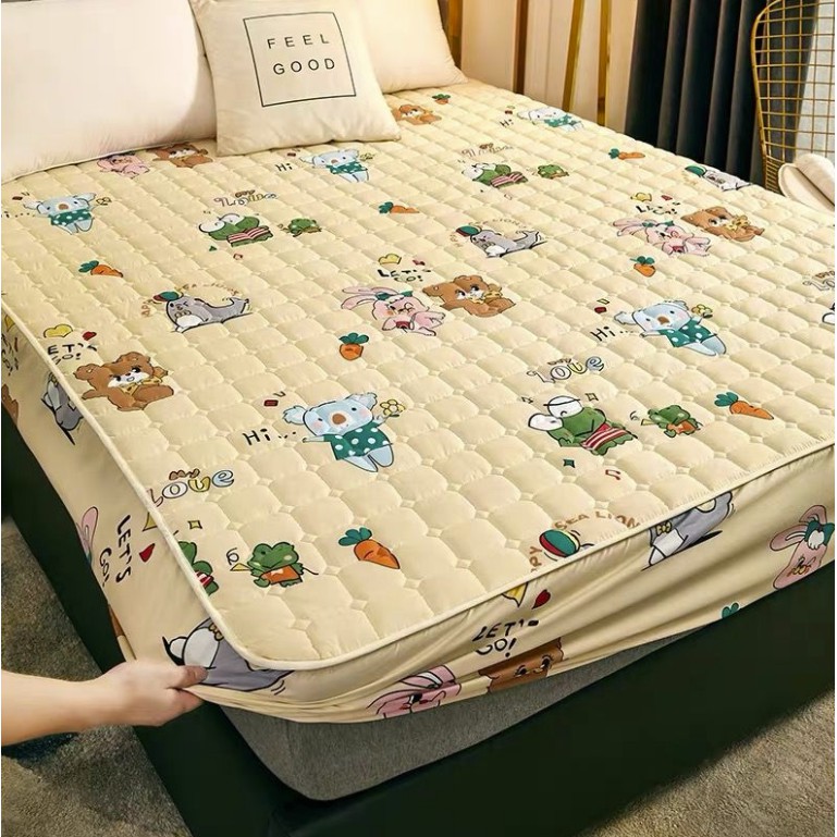 ที่นอน-ผ้าปูที่นอนผ้าคลุมเตียงผ้าคลุมเตียงกันลื่นแบบหนาชิ้นเดียวผ้าคลุมเตียงซิมมอนส์ปลอกผ้าคลุมกันลื่น