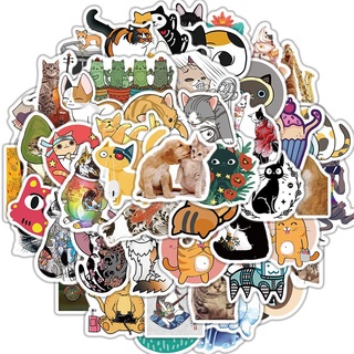 ภาพหน้าปกสินค้า【Large sticker】50pcs Cat Stickers/Cute Animals Sticker /Cartoon Adhesive Animal Reward Stickers/ DIY Sticker / Book Sticker / Lovely Decor Stickers ซึ่งคุณอาจชอบราคาและรีวิวของสินค้านี้