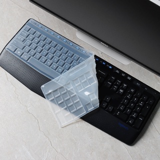 แผ่นฟิล์มซิลิโคนครอบคีย์บอร์ดไร้สาย กันน้ํา กันฝุ่น สําหรับ Logitech Mk345 K345