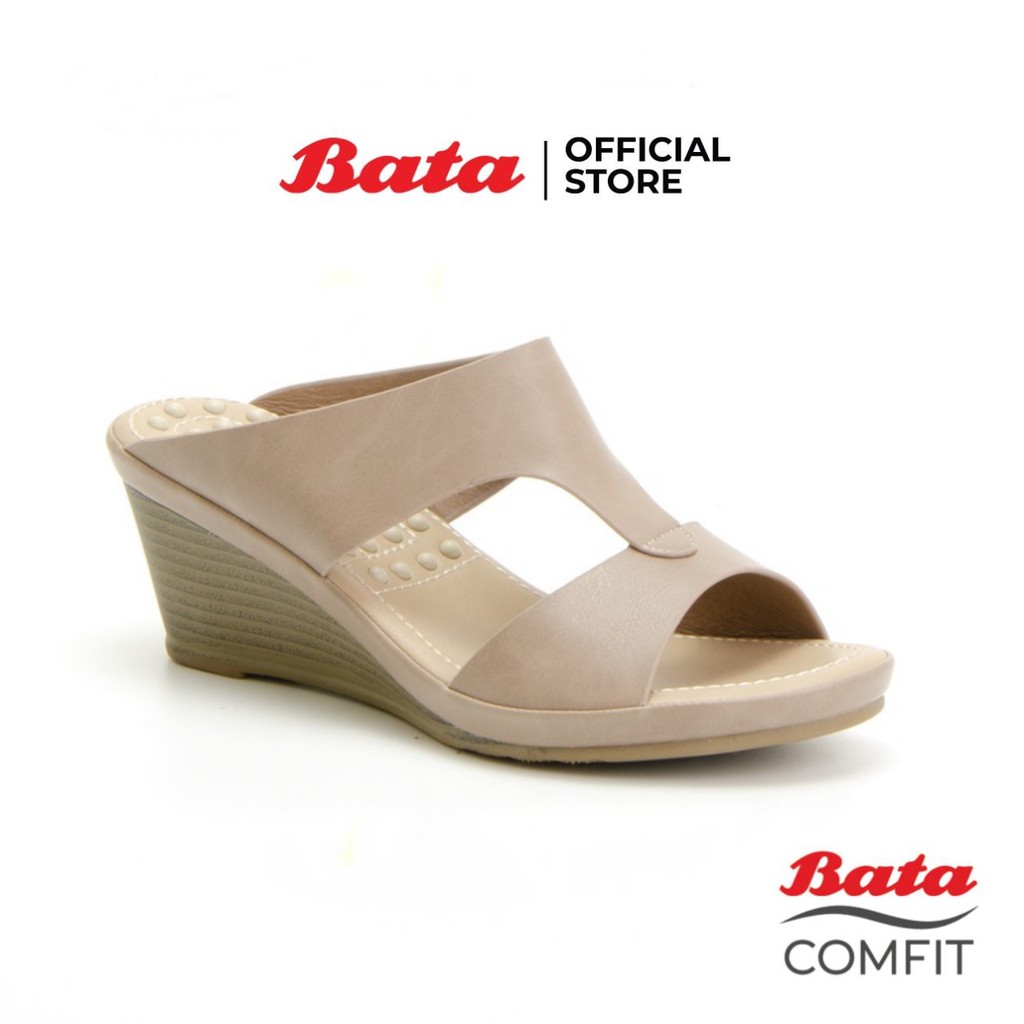 bata-บาจา-comfit-รองเท้าส้นสูงส้นเตารีด-แบบสวม-ใส่ง่าย-รองรับน้ำหนักเท้าได้ดี-สำหรับผู้หญิง-สูง-3-นิ้ว-สีชมพูกะปิ-รหัส-6615113