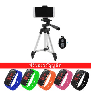 【พร้อมนาฬิกา LED ฟรี tripod ขาตั้งกล้องมือถือขาตั้งกล้องที่ขยายได้สำหรับกล้องพกพาที่พร้อมจัดส่ง