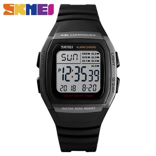 สินค้า SKMEI นาฬิกาข้อมือเป็นทางการ นาฬิกาข้อมือดิจิตอล LED สำหรับผู้ชาย นาฬิกาข้อมือ กันน้ำ watch