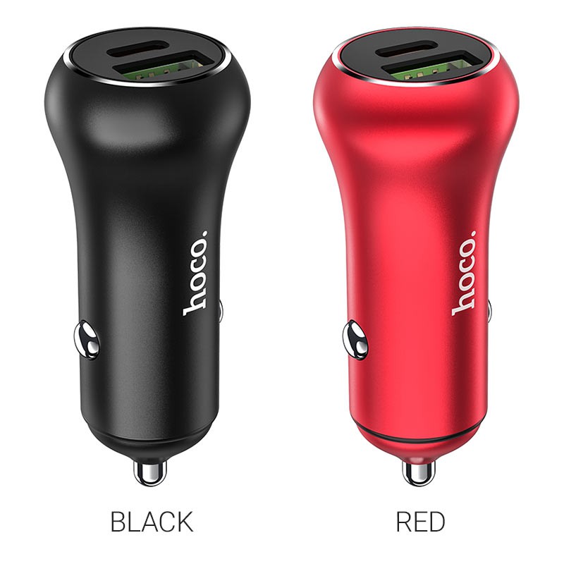 cherry-หัวชาร์จในรถ-hoco-car-charger-z38-resolute-pd20w-qc3-0