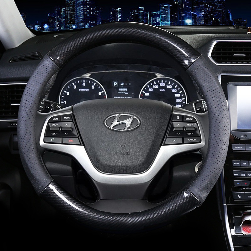 hyundai-หุ้มพวงมาลัย-หุ้มพวงมาลัยรถยนต์-ฮุนได-ปลอกหุ้มพวงมาลัยรถยนต์หนัง-38-ซม-กันลื่น-ปลอกหุ้มพวงมาลัยรถยนต์