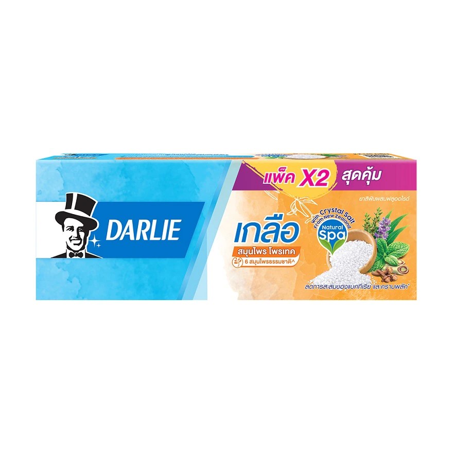 แพ็คคู่-x2-สุดคุ้ม-darlie-salt-herbal-protect-toothpaste-ดาร์ลี่-เกลือ-ยาสีฟัน-สูตรสมุนไพรโทค-140-กรัม