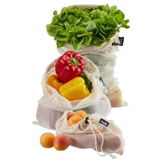 GEFU Fruit &amp; Vegetable Net AWARE S/M/L ถุงตาข่ายใส่ผักผลไม้ ไซส์ S/M/L รุ่น 12717 (3/pack)