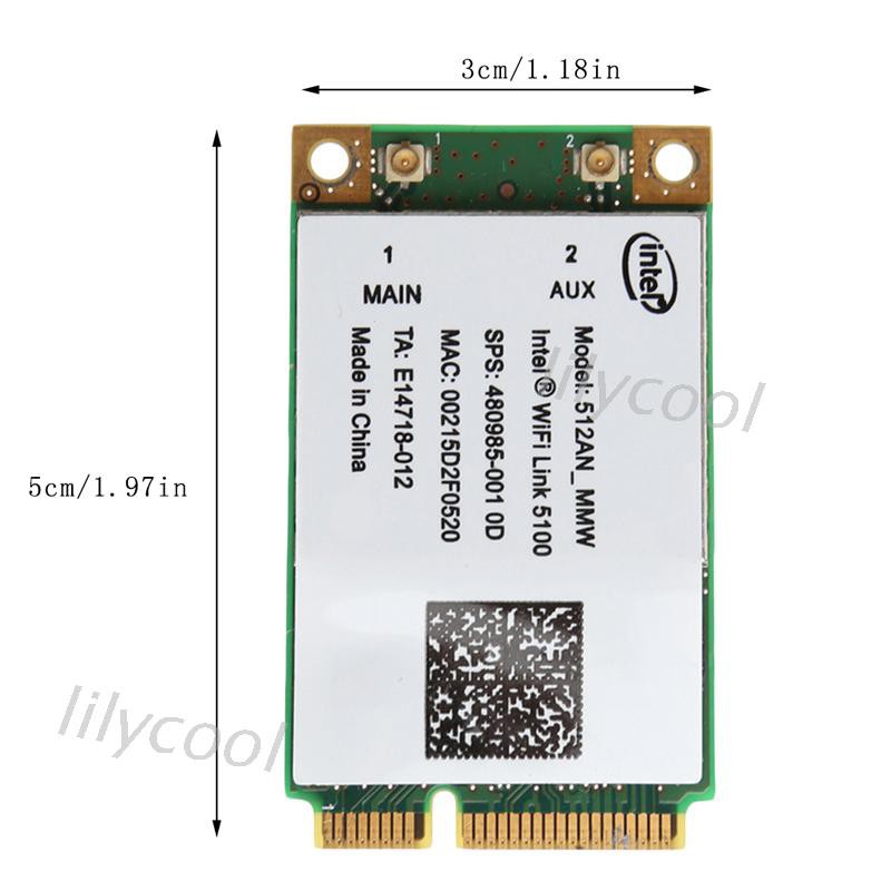 อุปกรณ์เสริมเชื่อมโยงไร้สาย Intel 5100 Wifi 512 An_Mmw 300m Mini Pci ...