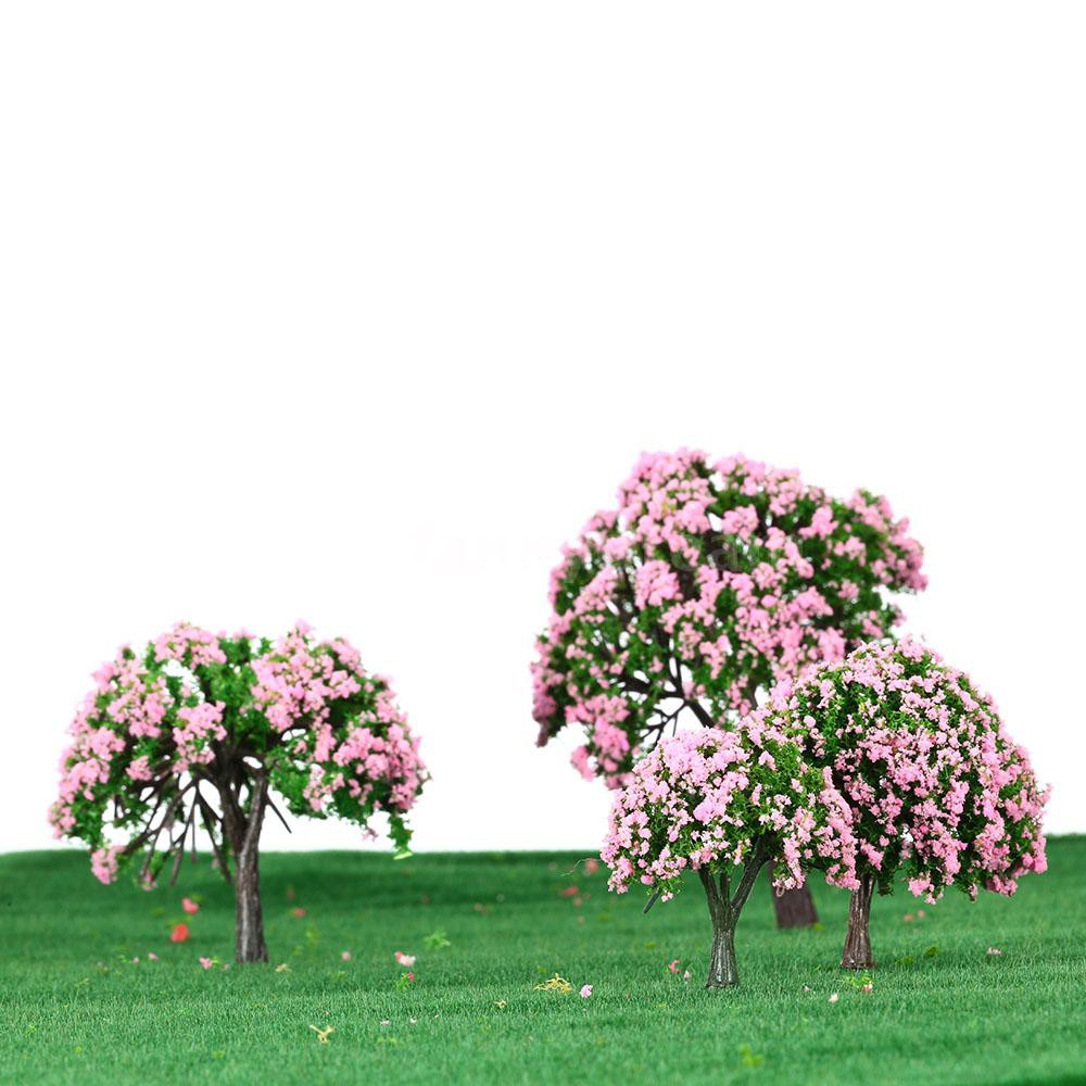 f-amp-d-ต้นไม้พลาสติกสีขาวและสีชมพู-4-ชิ้น