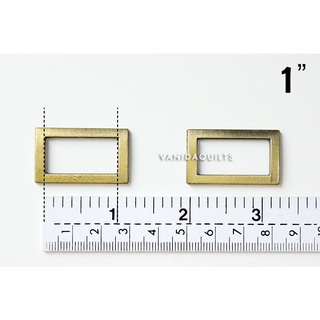 ตัวสี่เหลี่ยม สีทองเหลือง 1 นิ้ว (4ชิ้น) (รหัส RD257)