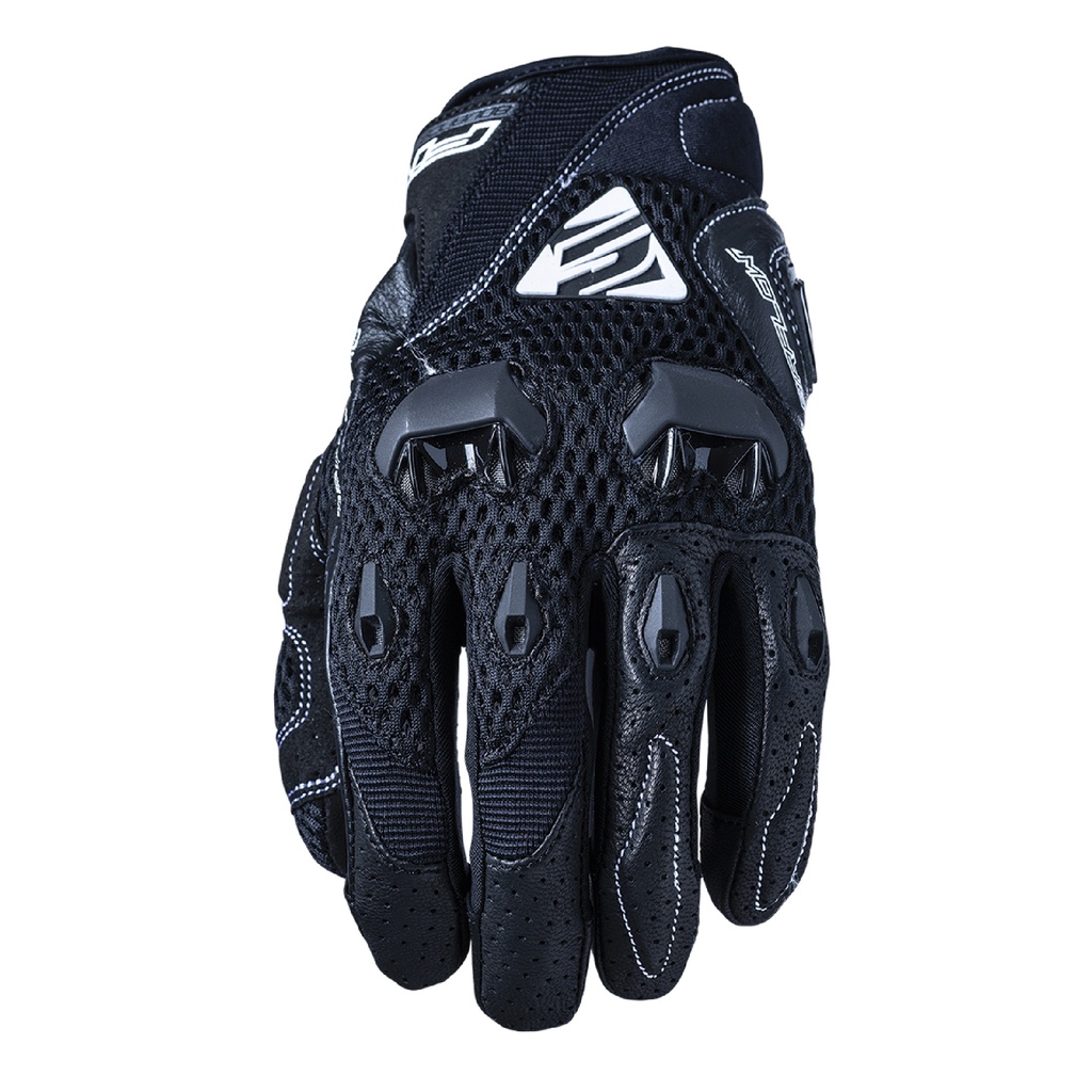 five-advanced-gloves-stunt-evo-airflow-black-white-ถุงมือขี่รถมอเตอร์ไซค์