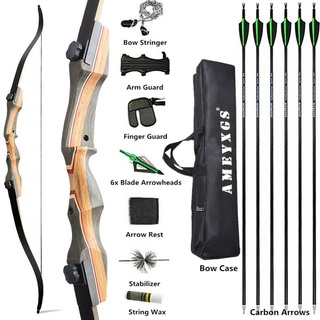 ภาพหน้าปกสินค้า62 นิ้ว recurve bow 30-50 ปอนด์ที่ถอดออกได้ไม้ไผ่เพลาธนูธนูและลูกศรกลางแจ้งล่าสัตว์อุปกรณ์เสริม ซึ่งคุณอาจชอบราคาและรีวิวของสินค้านี้