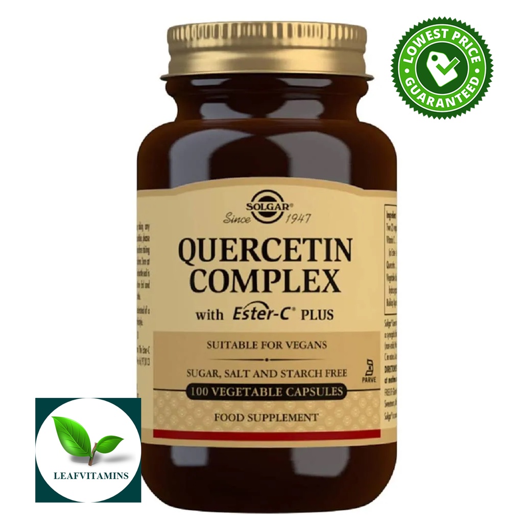 SOLGAR QUERCETIN COMPLEX WITH ESTER-C® PLUS / 100 VEGETABLE CAPSULES ...
