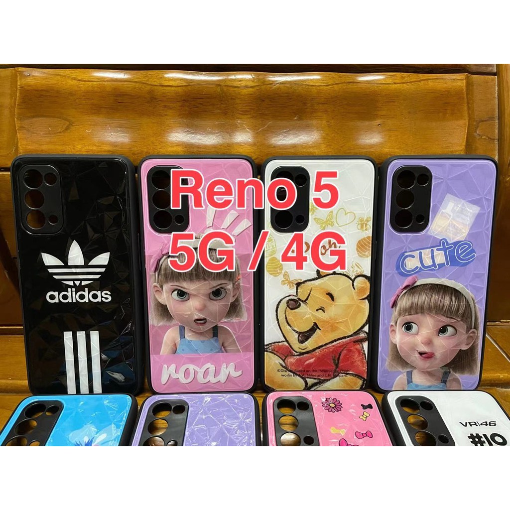 เคสoppo-reno5-5g-reno5-4gแบบคลุมกล้องสกรีนลายการ์ตูน