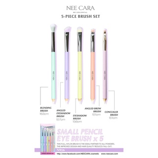 Nee Cara 5 pcs Brush Set #N916: neecara นีคาร่า ชุด เซต แปรงแต่ง